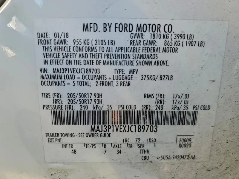 2018 FORD ECOSPORT TITANIUM  