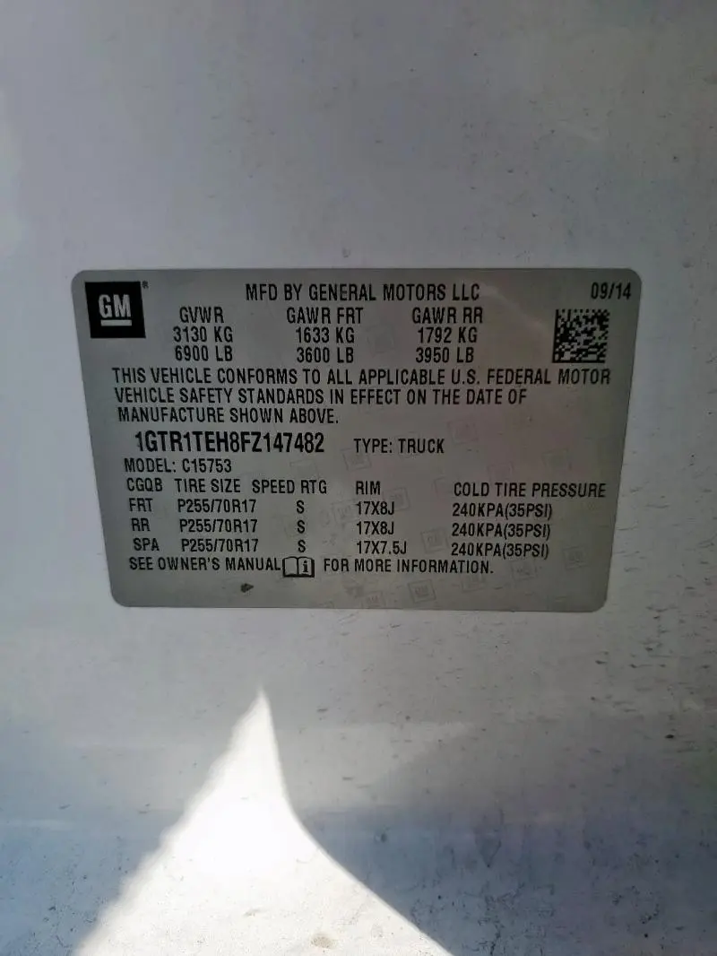 2015 GMC SIERRA C1500  