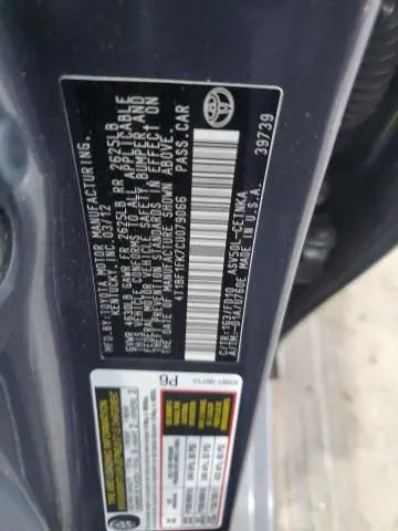 2012 TOYOTA CAMRY BASE  