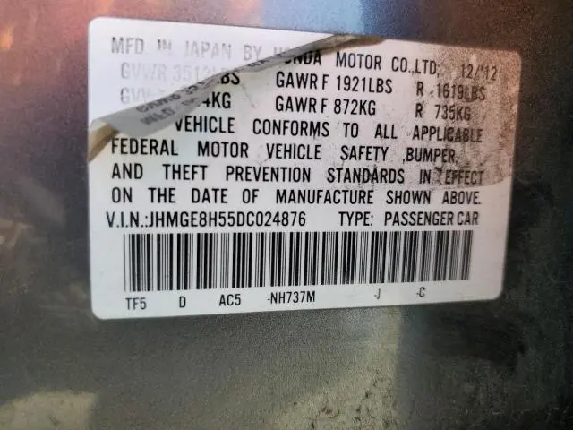 2013 HONDA FIT SPORT  