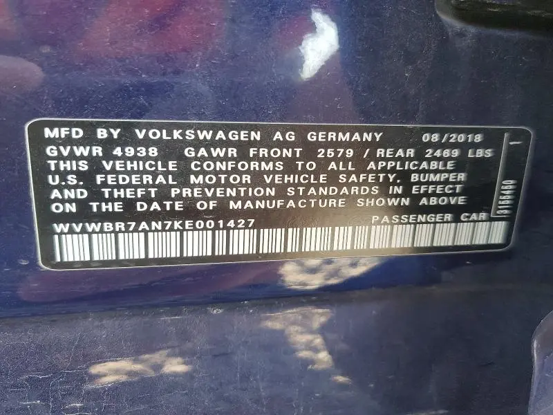 2019 VOLKSWAGEN ARTEON SE  