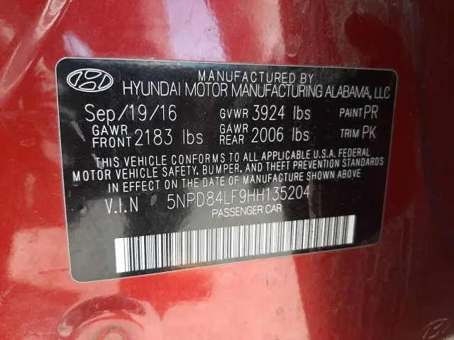 2017 HYUNDAI ELANTRA SE