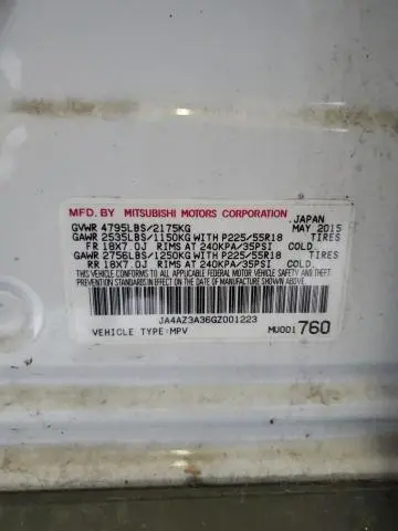2016 MITSUBISHI OUTLANDER SE  