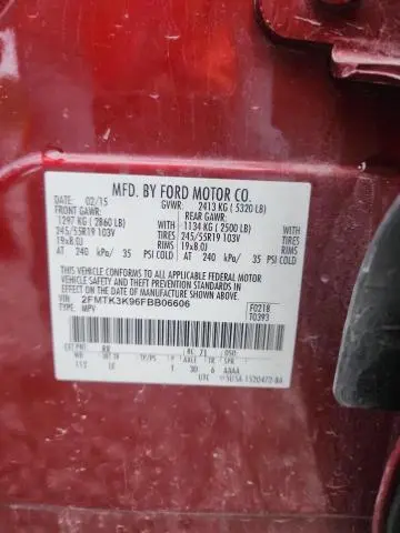 2015 FORD EDGE TITANIUM  