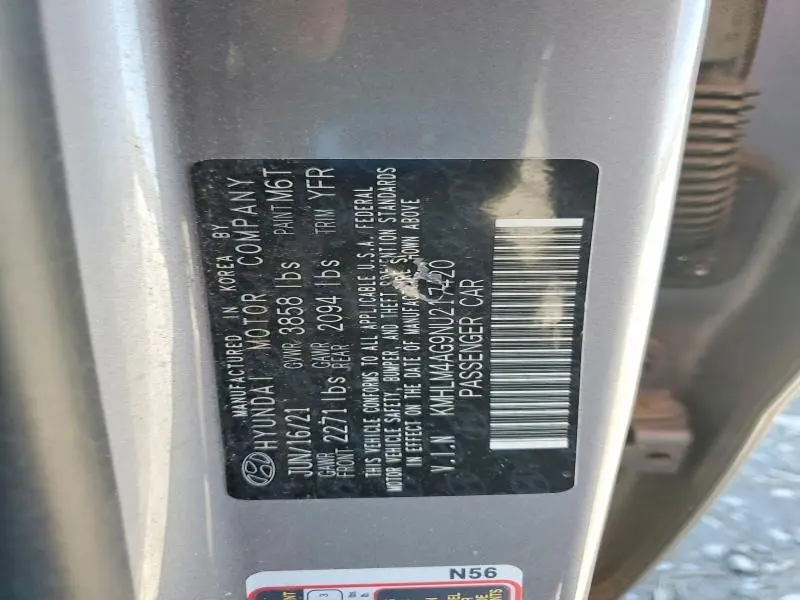 2022 HYUNDAI ELANTRA SEL  