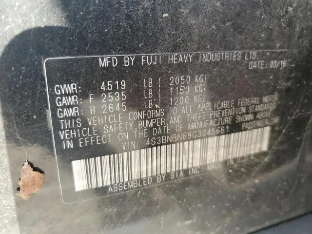 2016 SUBARU LEGACY 2.5I LIMITED  