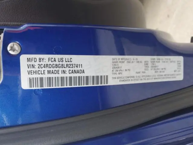 2020 DODGE GRAND CARAVAN SE  