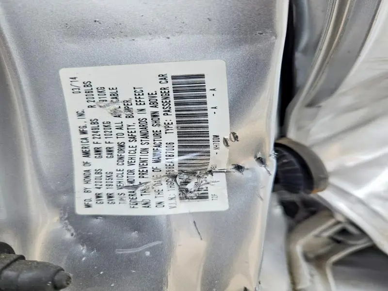 2014 HONDA ACCORD LX  