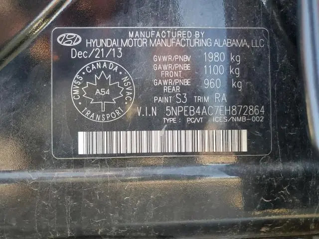 2014 HYUNDAI SONATA GLS  