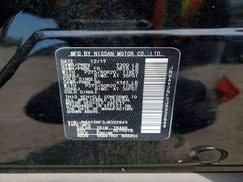 2018 NISSAN ARMADA PLATINUM  