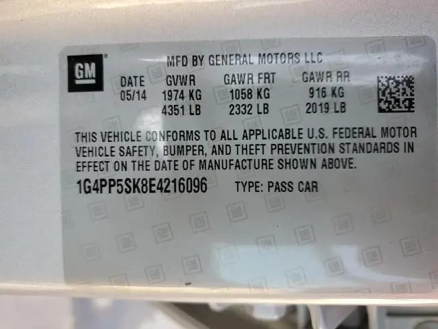 2014 BUICK VERANO   