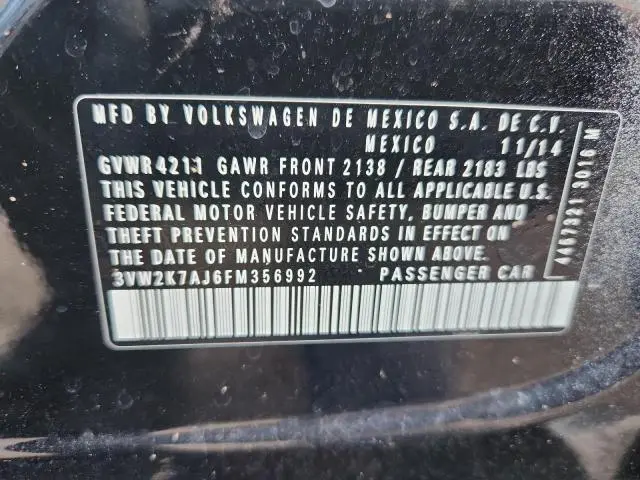 2015 VOLKSWAGEN JETTA BASE  