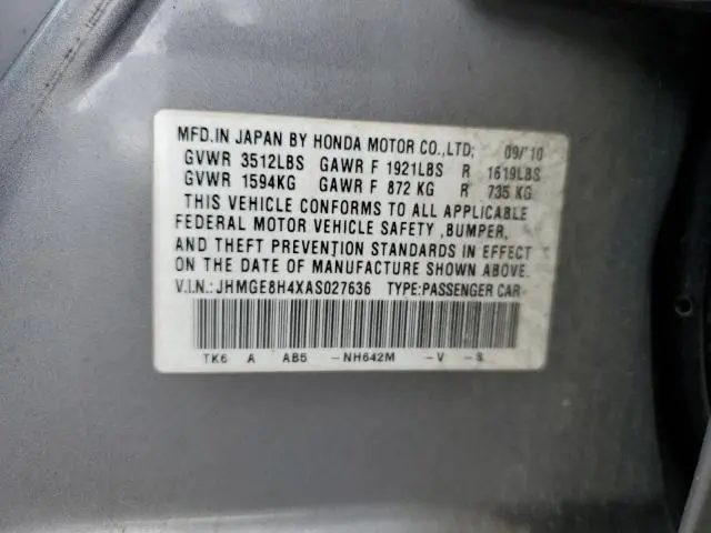2010 HONDA FIT SPORT