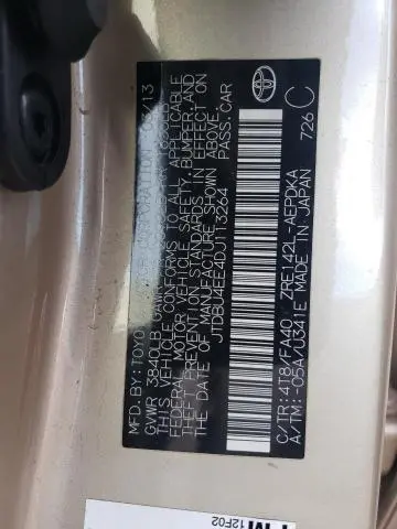 2013 TOYOTA COROLLA BASE  
