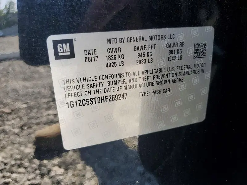 2017 CHEVROLET MALIBU LS  