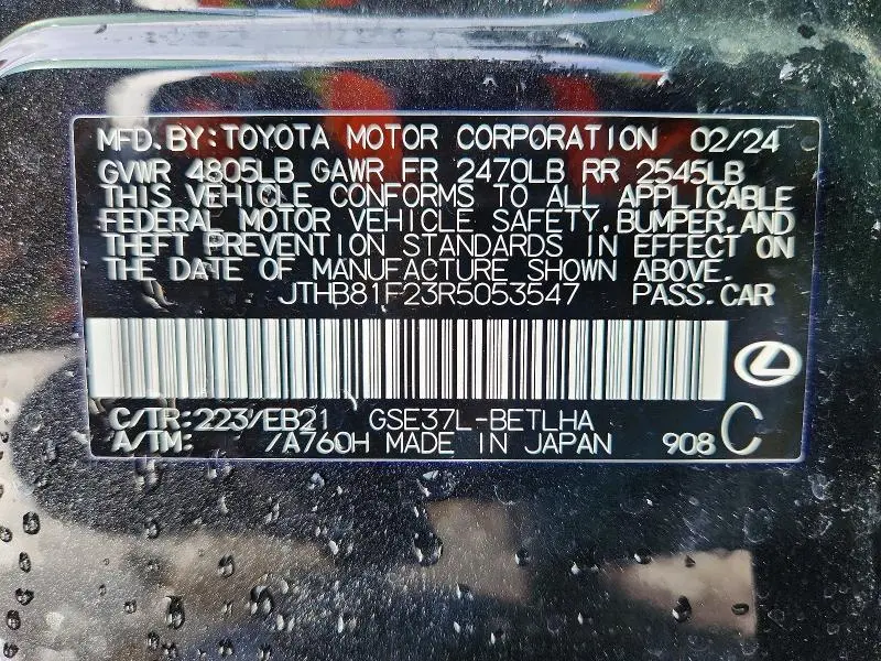 2024 LEXUS IS 300 F SPORT DESIGN  