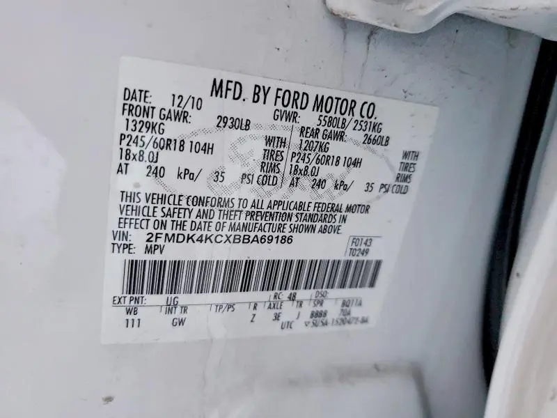 2011 FORD EDGE LIMITED  