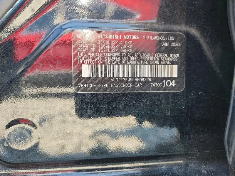 2020 MITSUBISHI MIRAGE G4 ES  
