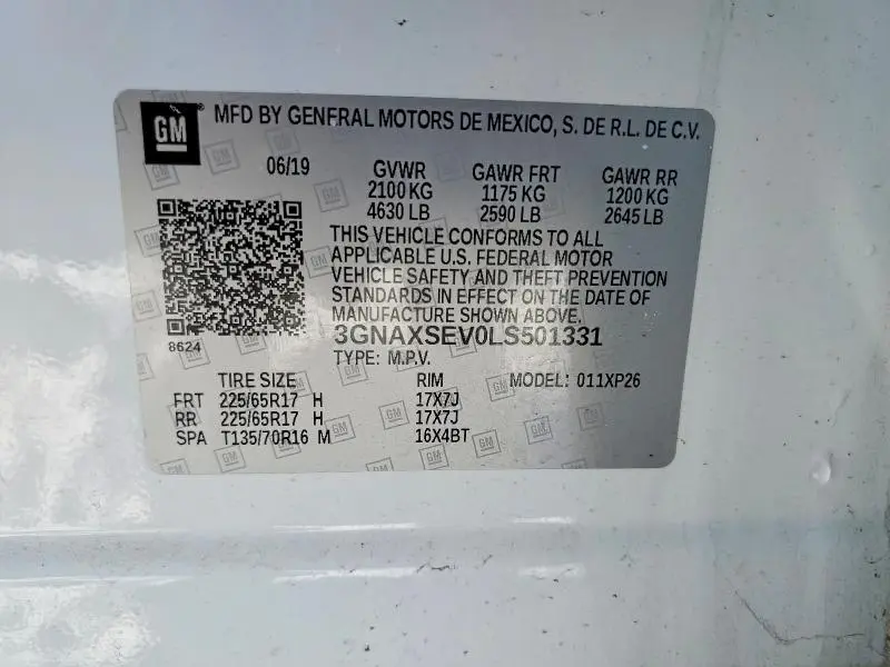 2020 CHEVROLET EQUINOX LS  