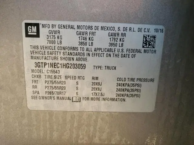 2017 GMC SIERRA C1500 SLT  