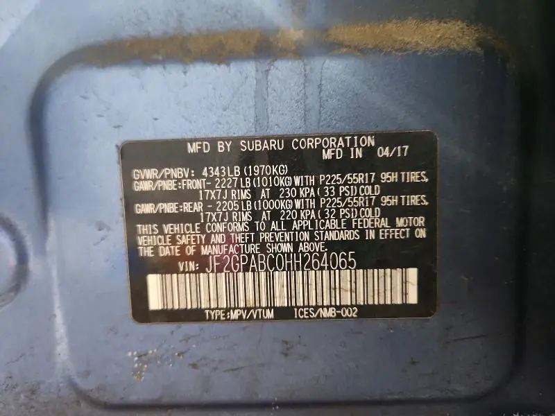 2017 SUBARU CROSSTREK PREMIUM  