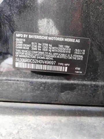 2017 BMW X5 XDRIVE35I  