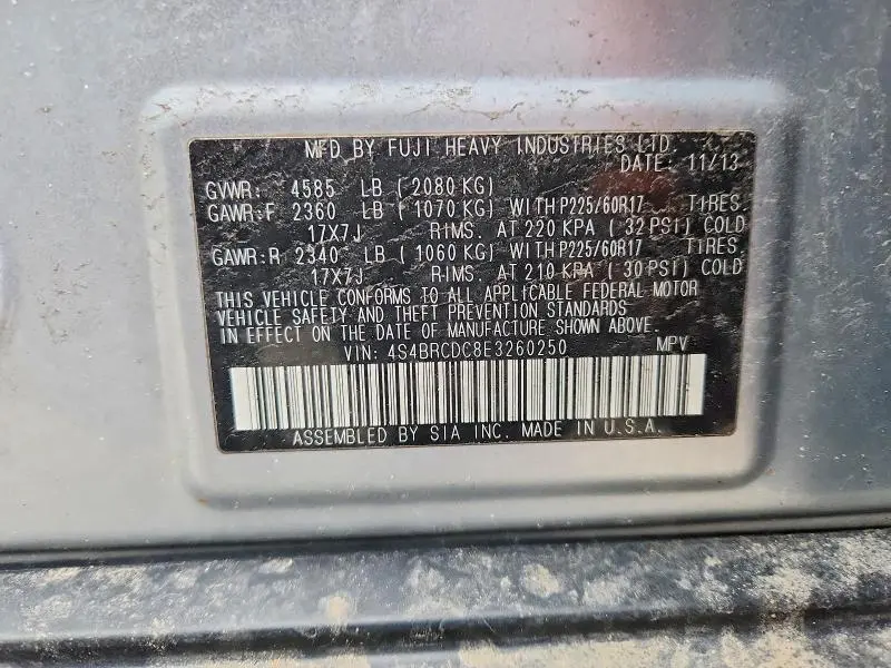 2014 SUBARU OUTBACK/AW   