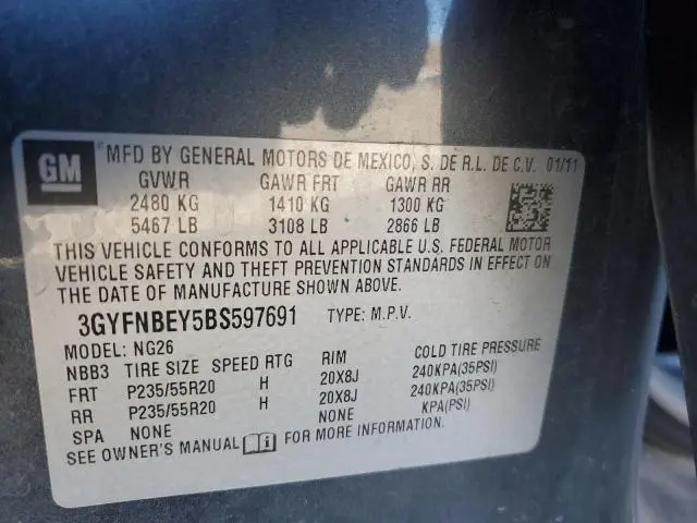 2011 CADILLAC SRX PERFORMANCE COLLECTION  