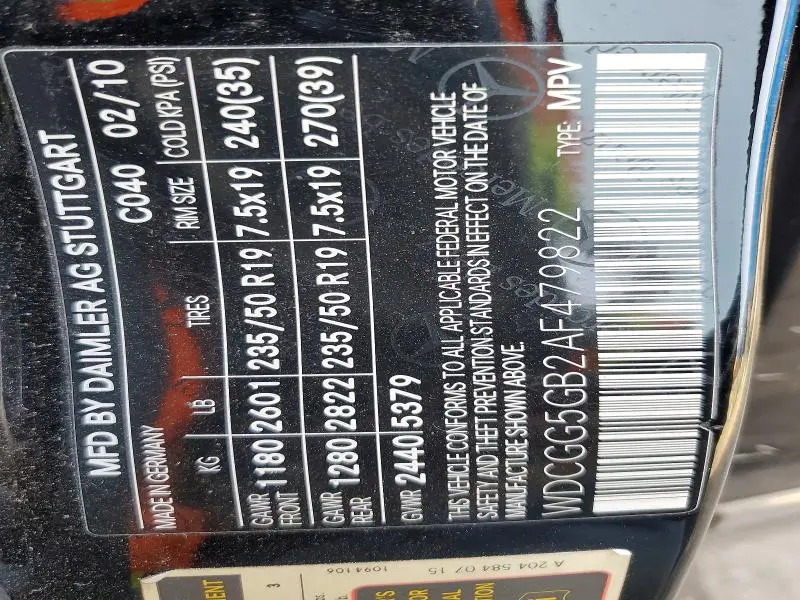 2010 MERCEDES-BENZ GLK 350  