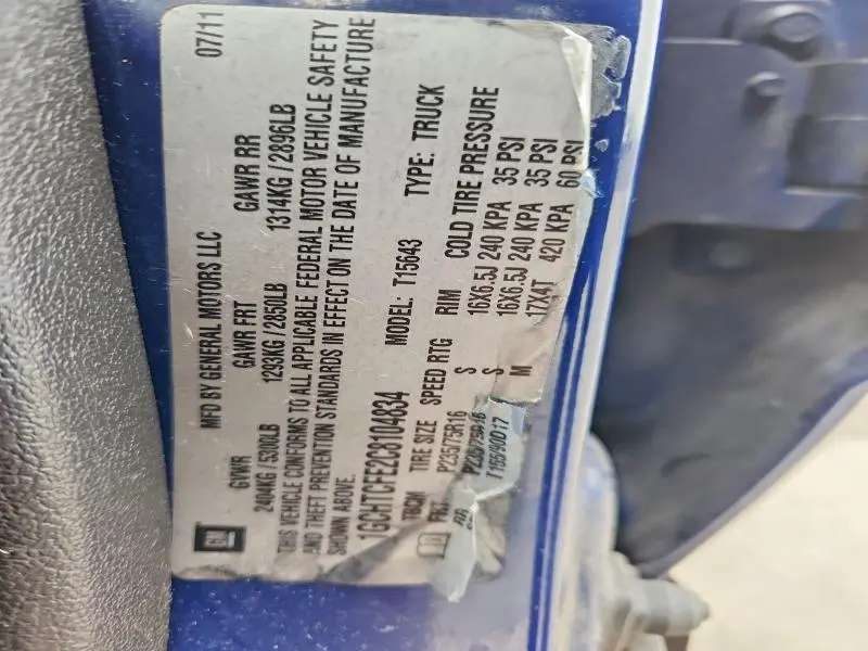 2012 CHEVROLET COLORADO LT  