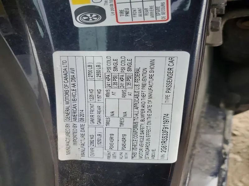 2015 CADILLAC XTS PREMIUM COLLECTION  