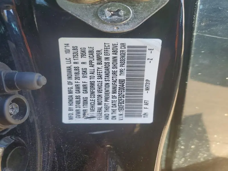 2015 HONDA CIVIC LX  