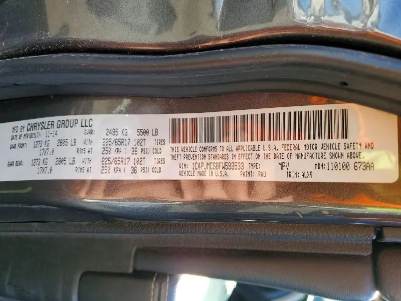 2015 JEEP CHEROKEE LATITUDE  