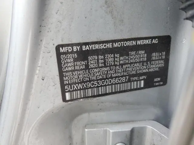 2016 BMW X3 XDRIVE28I  