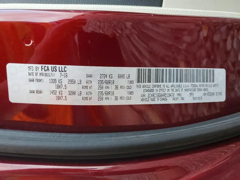 2017 CHRYSLER PACIFICA TOURING L  