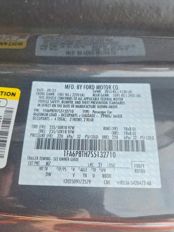 2025 FORD MUSTANG   