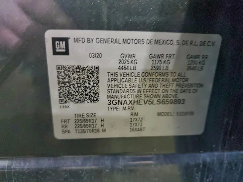 2020 CHEVROLET EQUINOX LS  