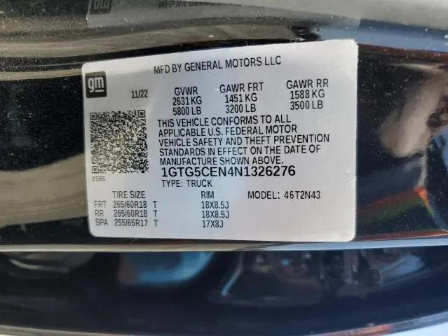 2022 GMC CANYON ELEVATION  