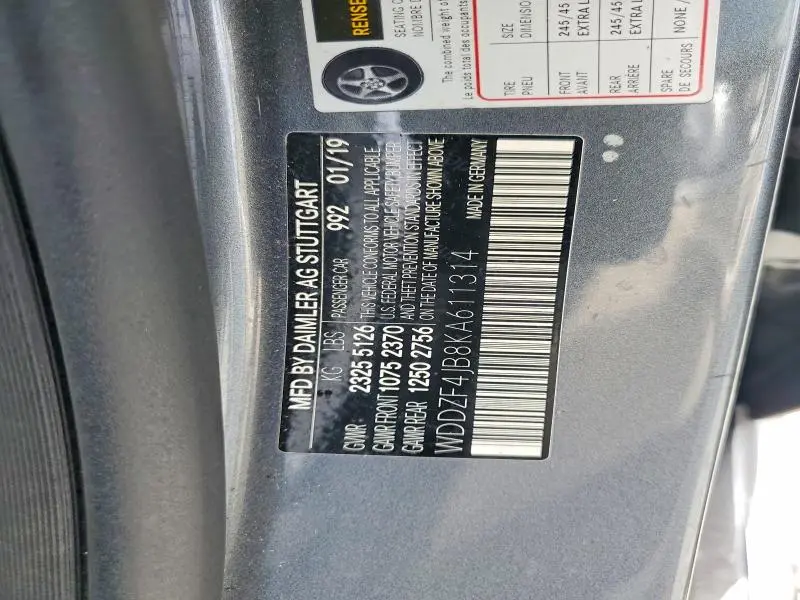 2019 MERCEDES-BENZ E 300  