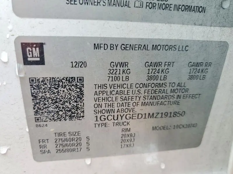 2021 CHEVROLET SILVERADO K1500 LTZ  
