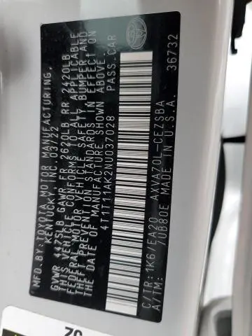 2022 TOYOTA CAMRY SE