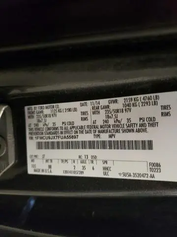 2015 FORD ESCAPE TITANIUM