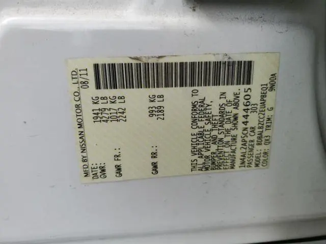 2012 NISSAN ALTIMA BASE  