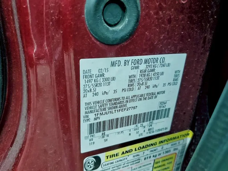 2015 FORD EXPEDITION PLATINUM  