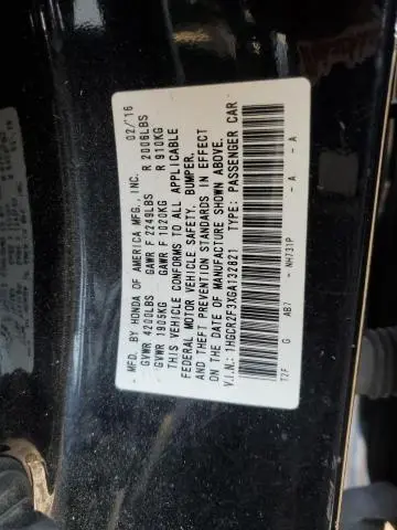 2016 HONDA ACCORD LX  