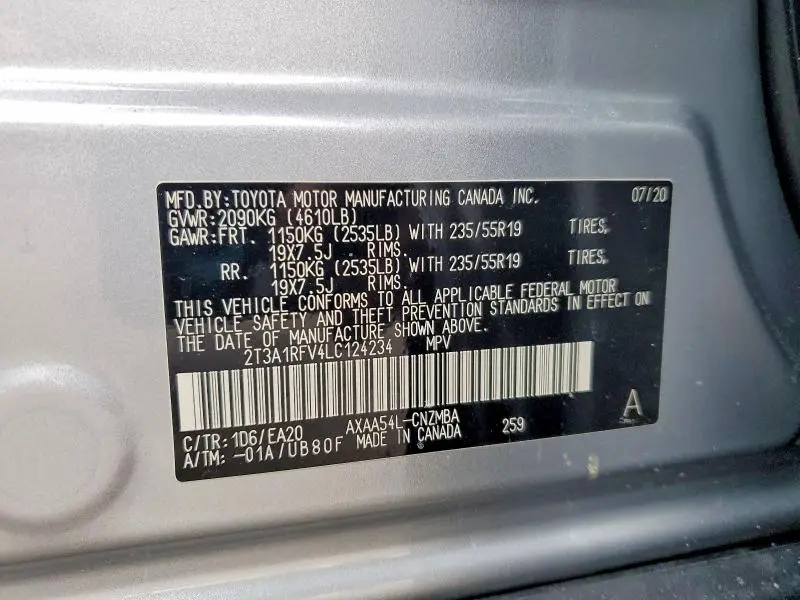 2020 TOYOTA RAV4 XLE PREMIUM  