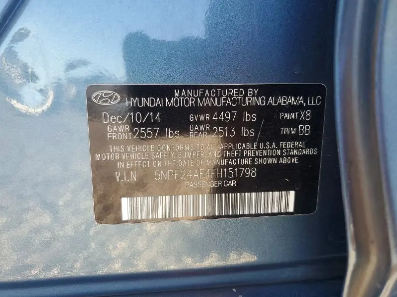 2015 HYUNDAI SONATA SE  