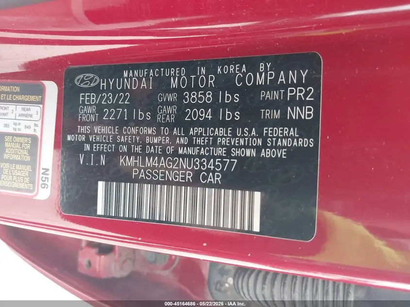 2022 HYUNDAI ELANTRA SEL