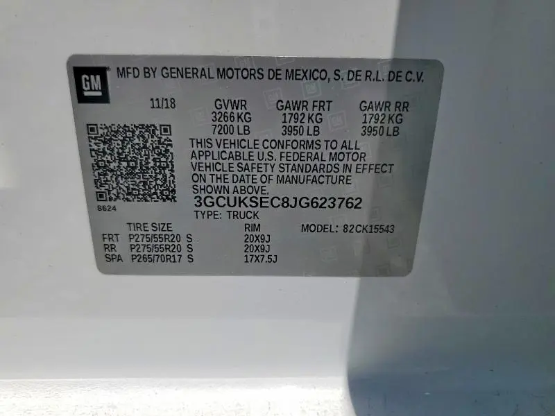 2018 CHEVROLET SILVERADO K1500 LTZ  