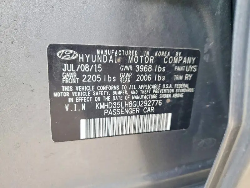 2016 HYUNDAI ELANTRA GT BASE  